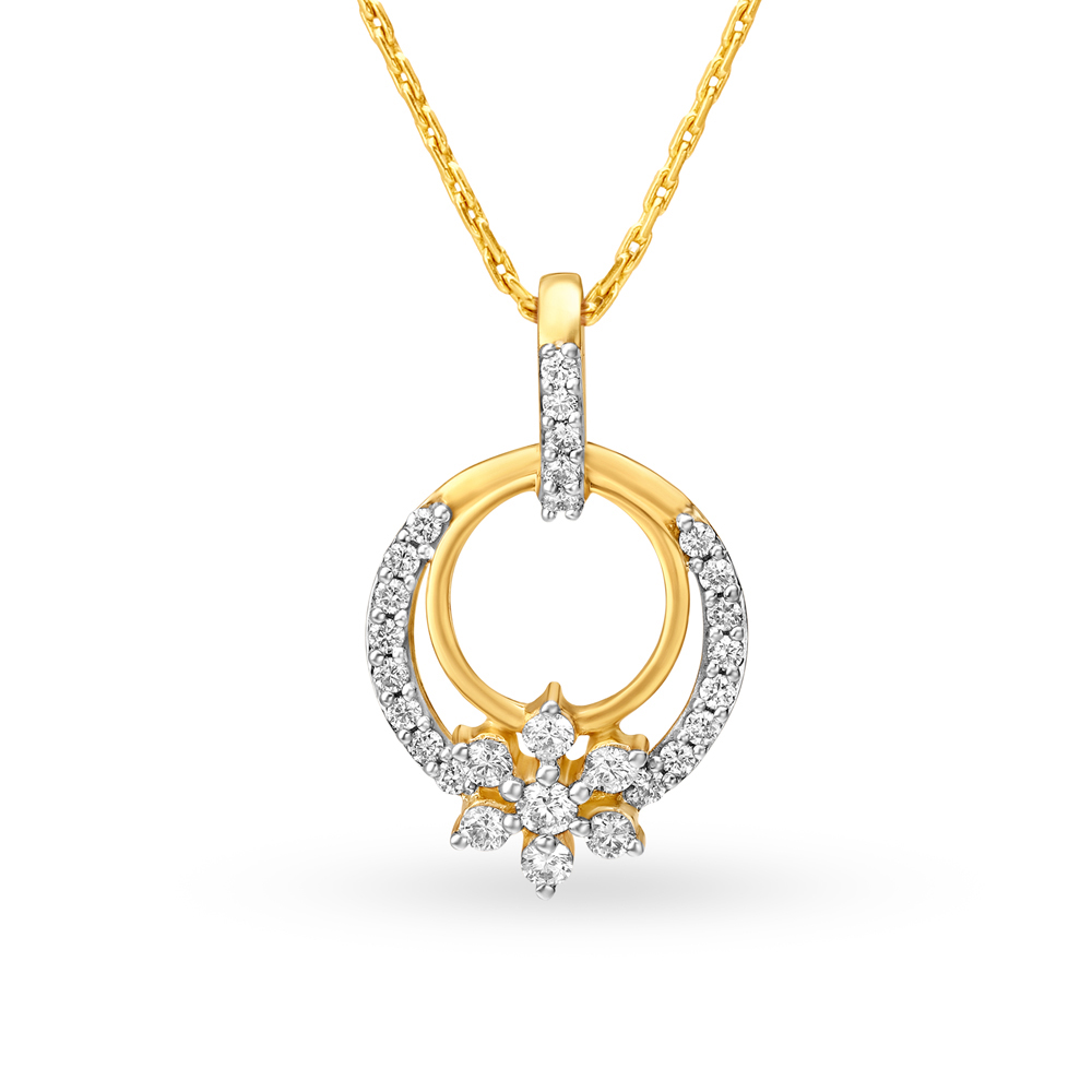 

Delicate Floral Diamond Pendant