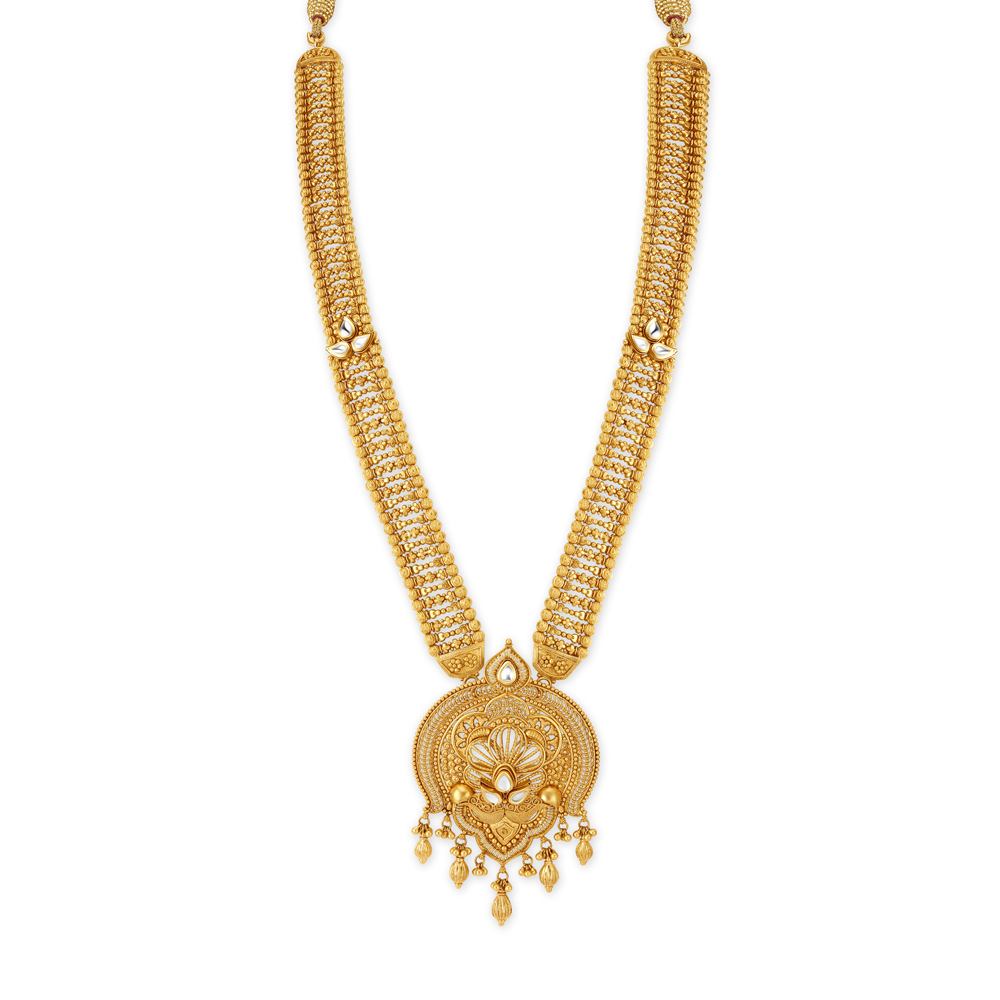 

Imposing Gold and Glass Kundan Necklace Set