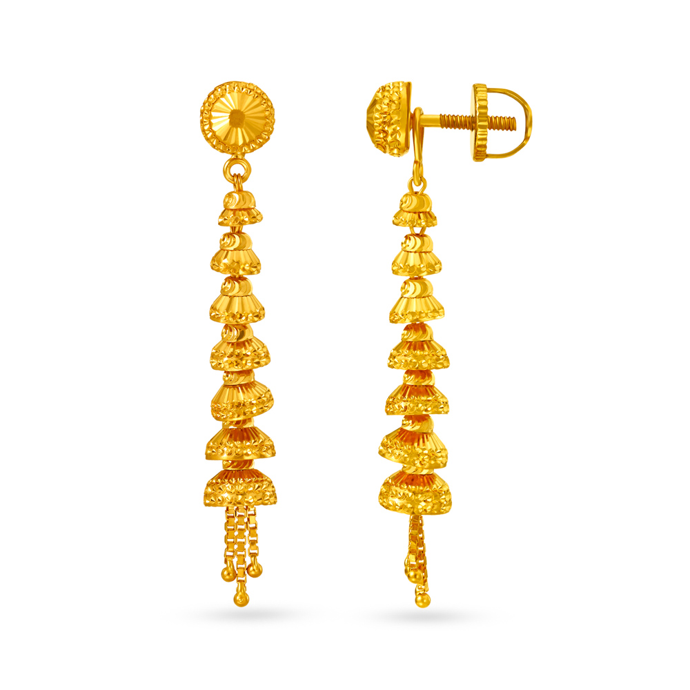 Traditional Dainty Gold Multi Layer Jhumkas