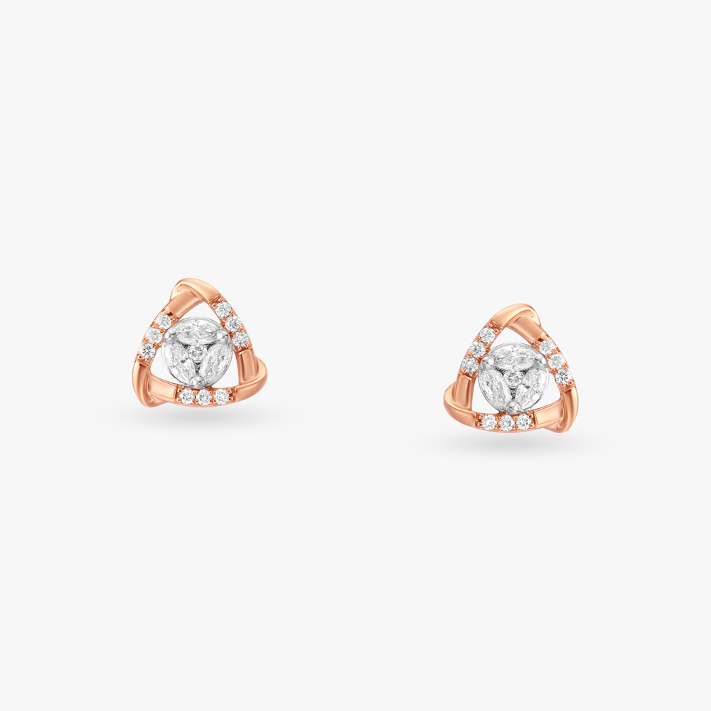 

Splendid Triangular Diamond Stud Earrings