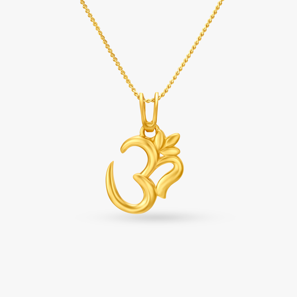 Om pendant gold on sale tanishq with price