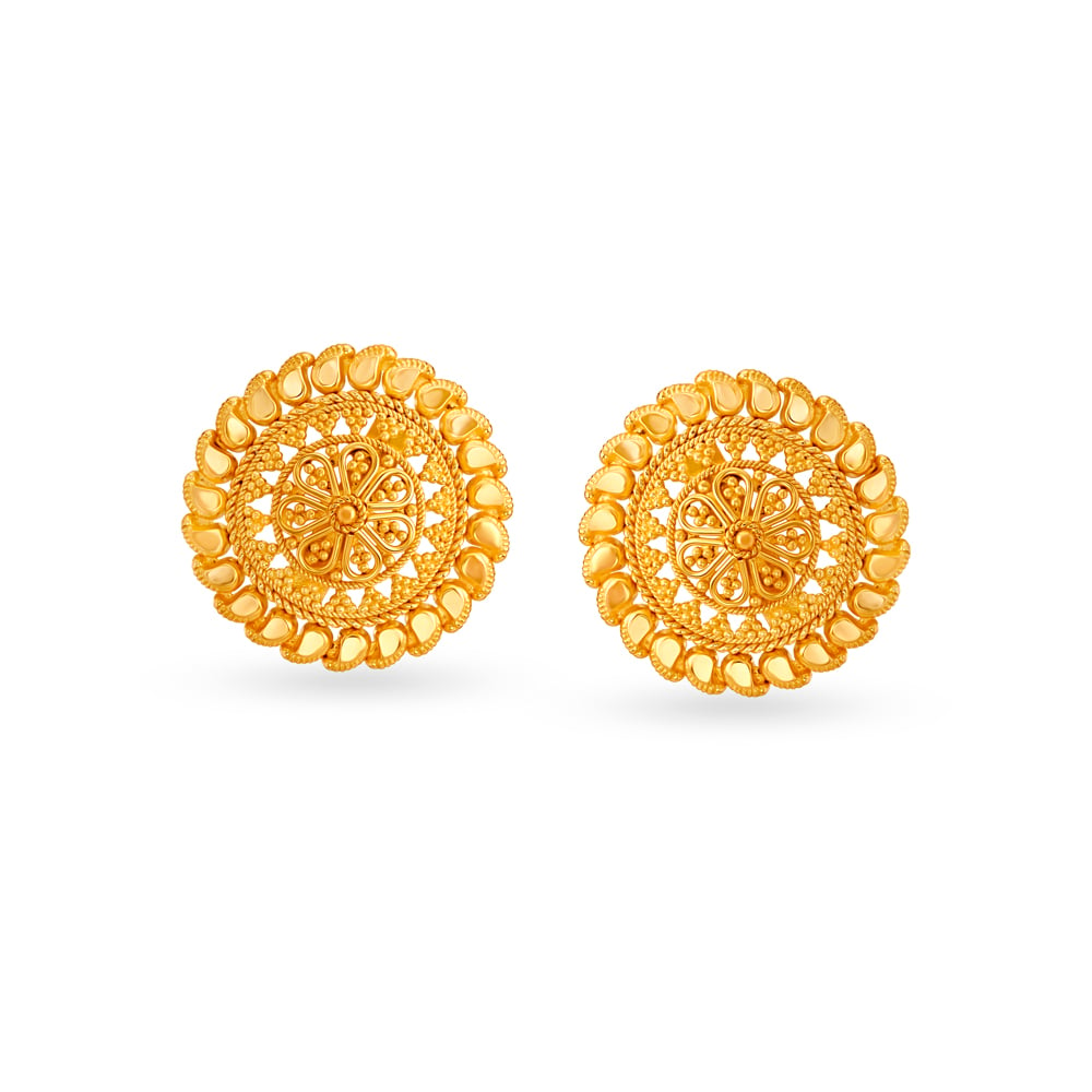 

Opulent Intricate Stud Earrings