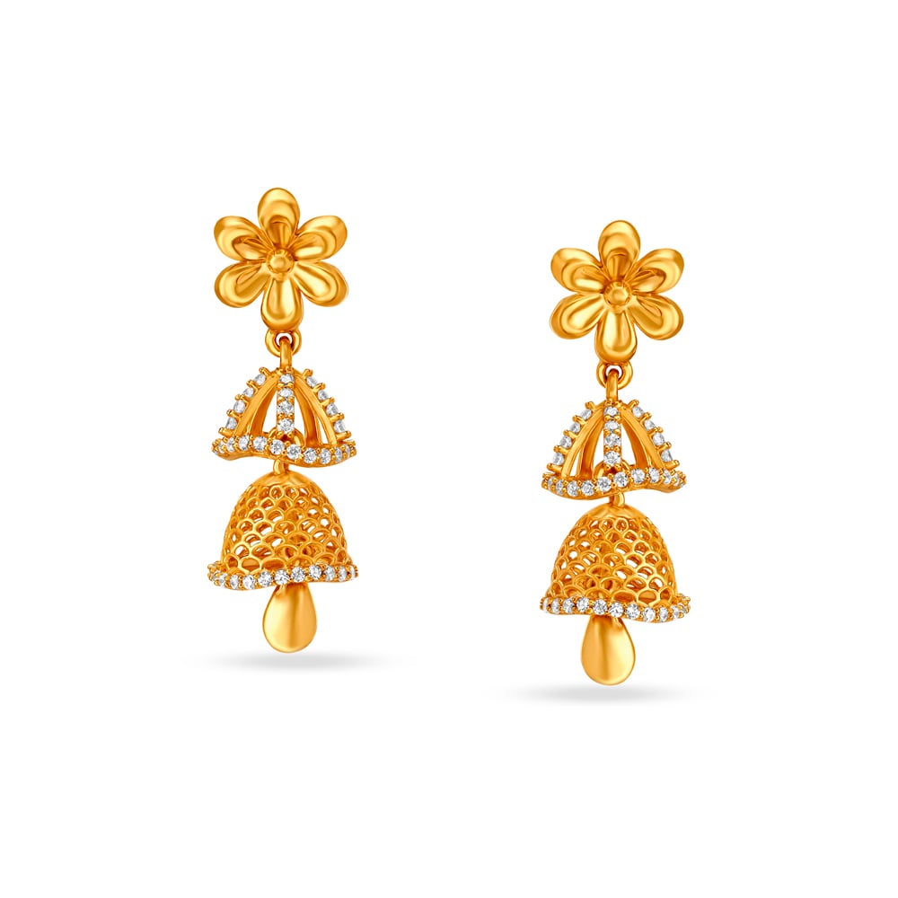 

Gorgeous Jali Work Jhumka Earrings