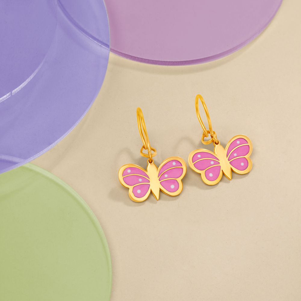 Tanishq shop butterfly earrings