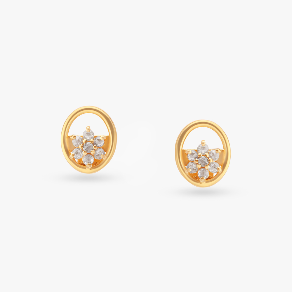 

Minimal Halo Gold Stud Earrings