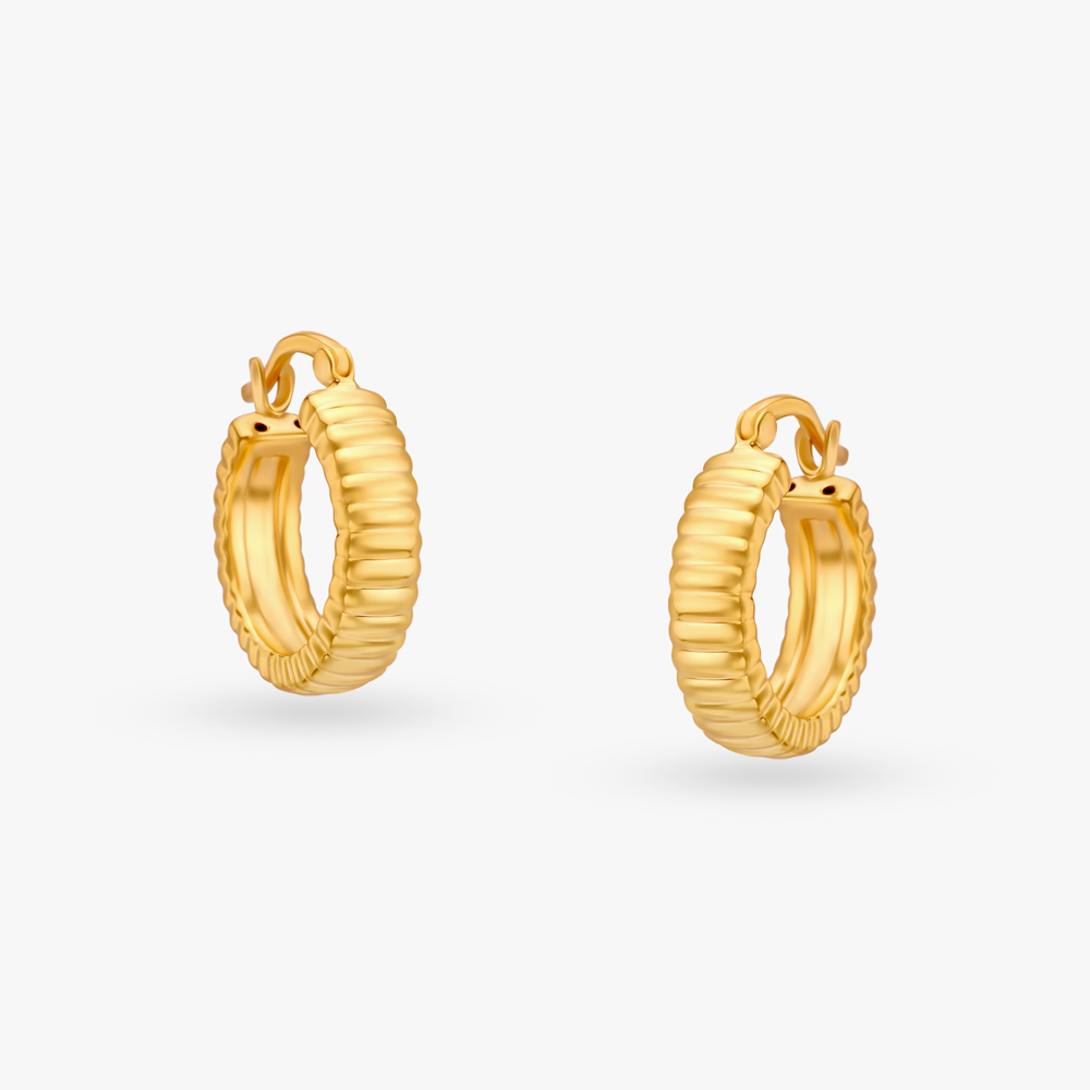 

Contemporary Gold Hoop Earrings