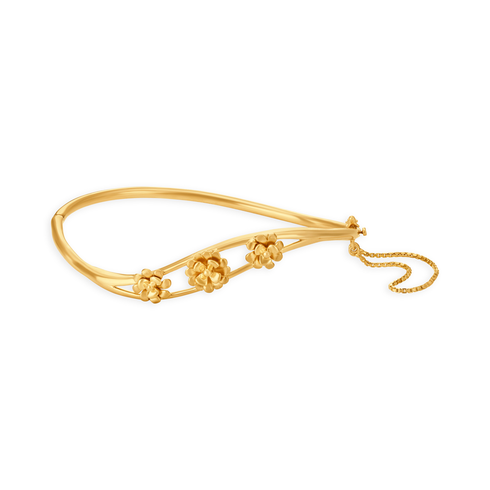 Alluring Floral Gold Bangle