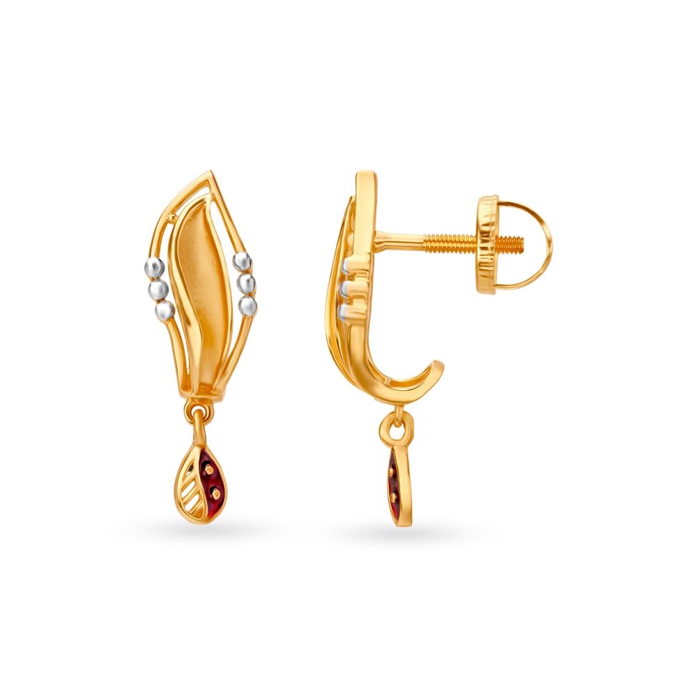 

Contemporary Gold Drop Earrings