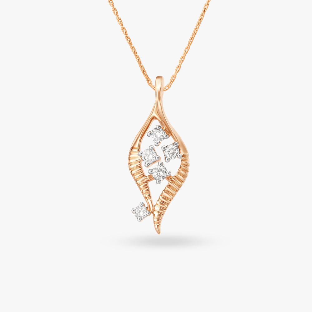 Buy Refined Gold & Diamond Pendant Online | Tanishq