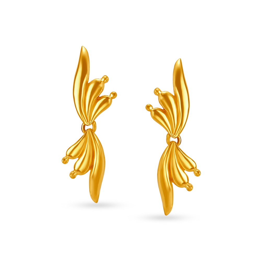 

Modern Gold Drop Earrings