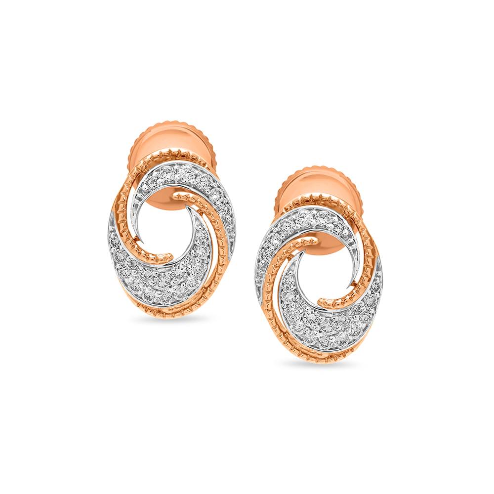 Shop Diamond Hoop Earrings | White & Rose Gold Earrings – SOLITAIRE JEWELERS