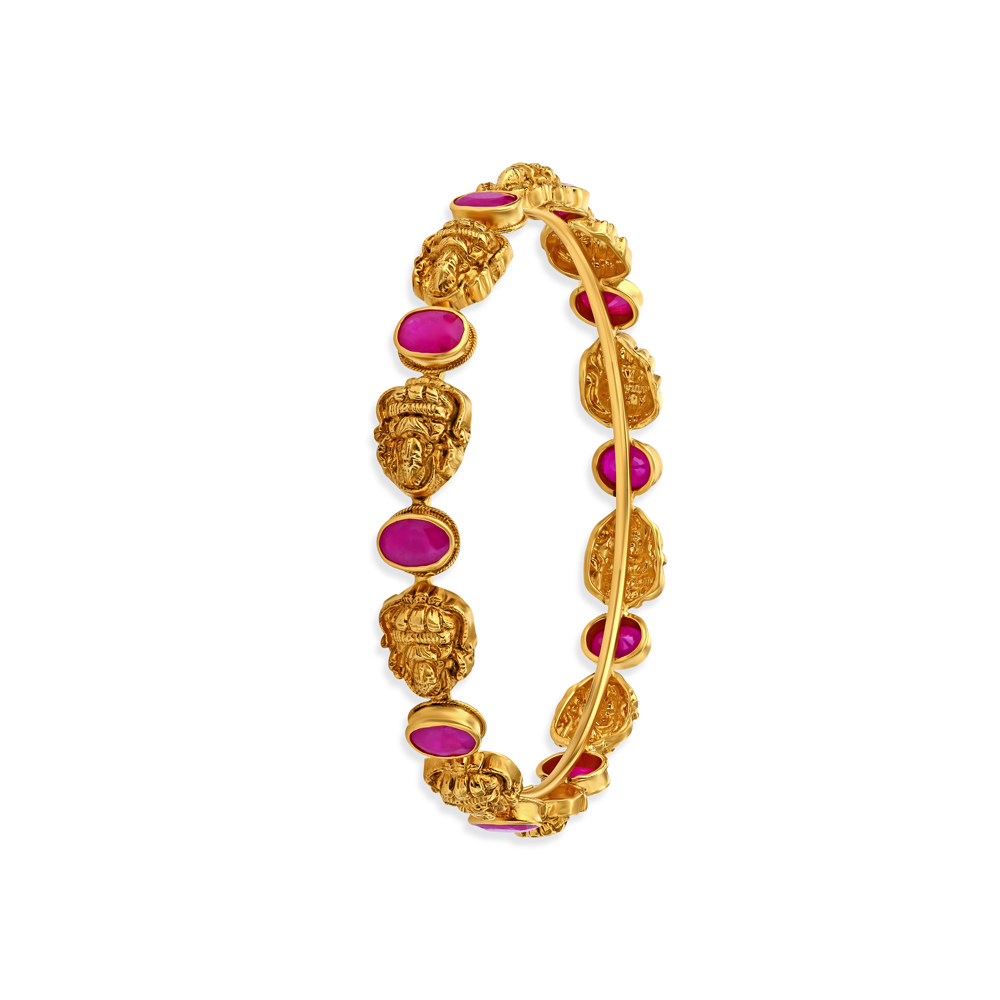 

Captivating Gold Ruby Bangle