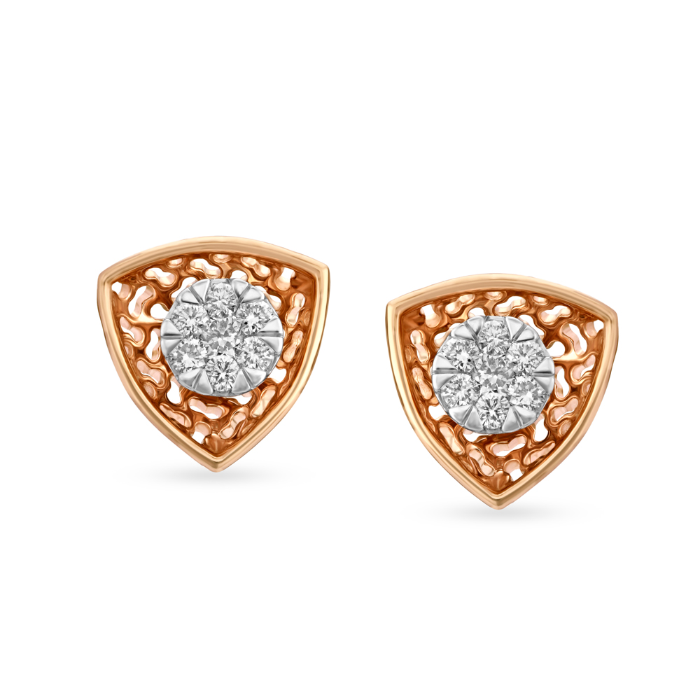 Shop Diamond Hoop Earrings | White & Rose Gold Earrings – SOLITAIRE JEWELERS