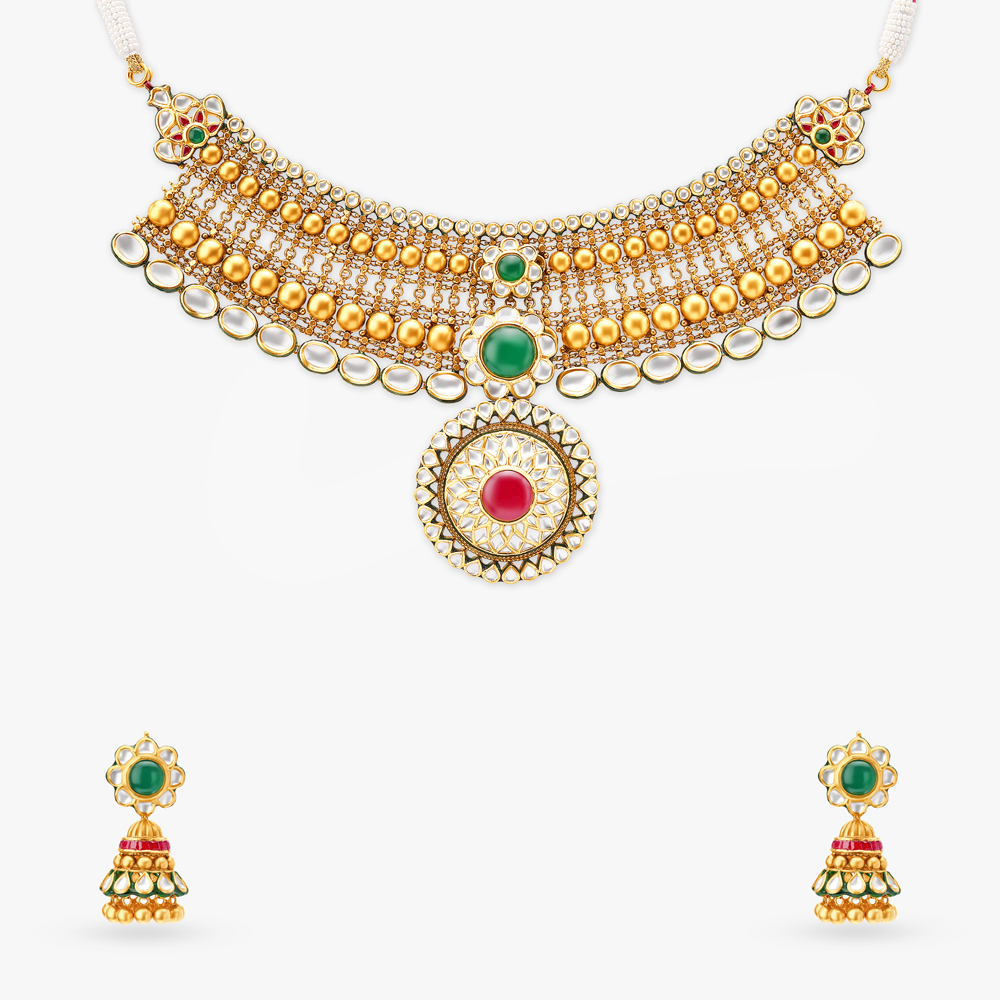 

Intricate Choker Necklace Set