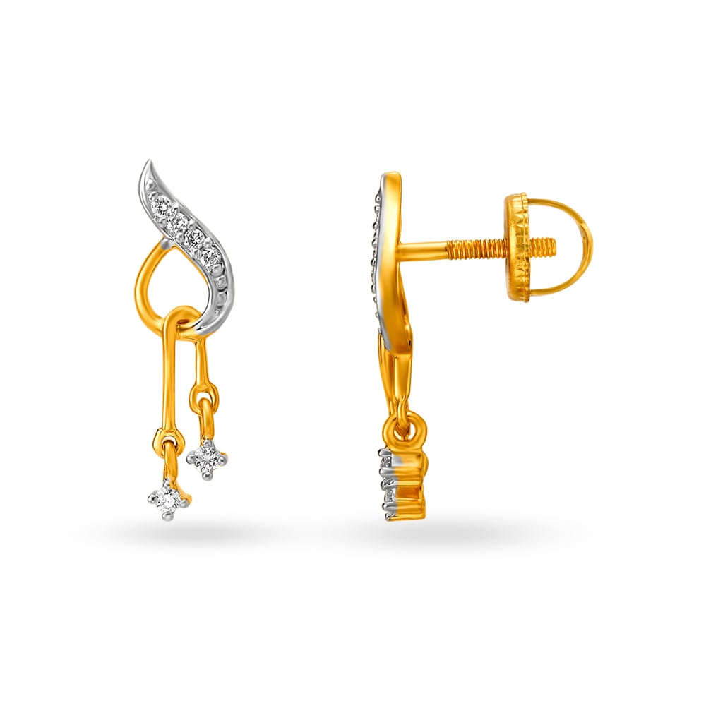 

Illuminating Gold and Diamond Drop Earrings