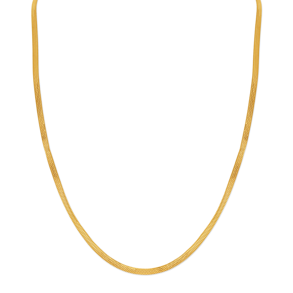 

Spectacular 22 Karat Yellow Gold Flat Link Chain