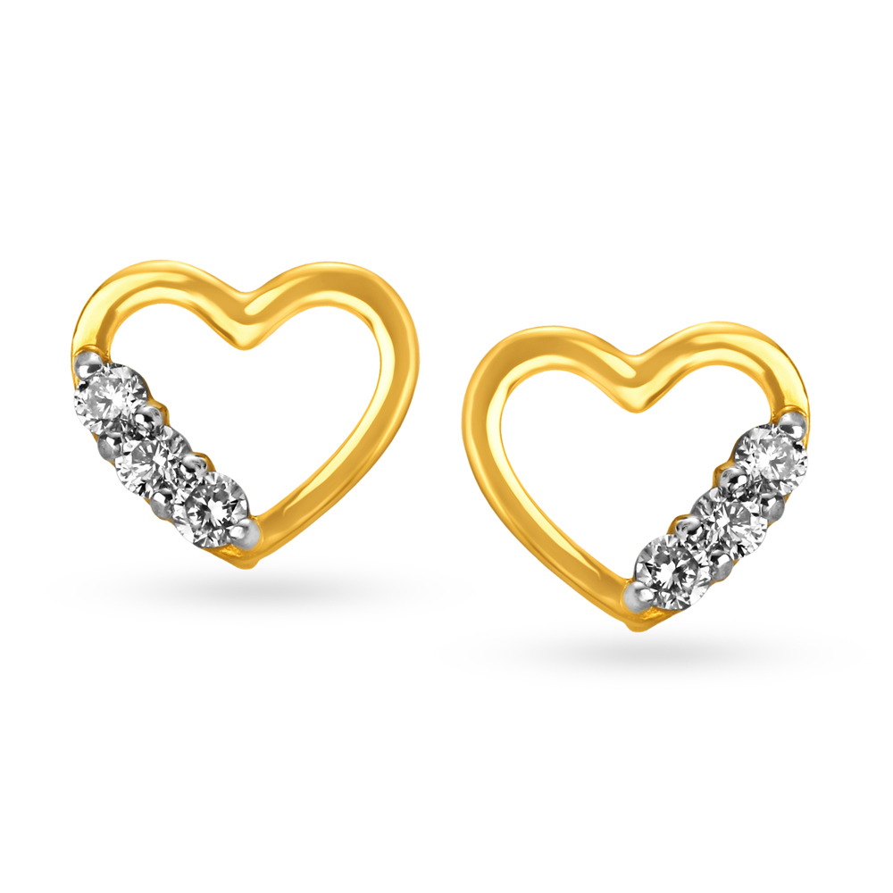 Nakshatra Pattern Diamond Stud Earrings