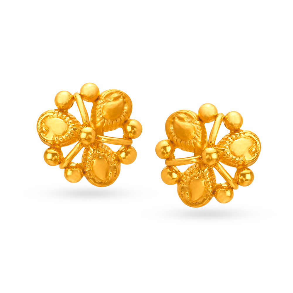 

Opulent Gold Jhumka Style Earrings