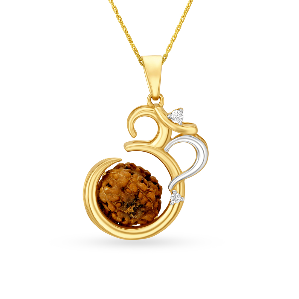 Auspicious Rudraksha Diamond Pendant