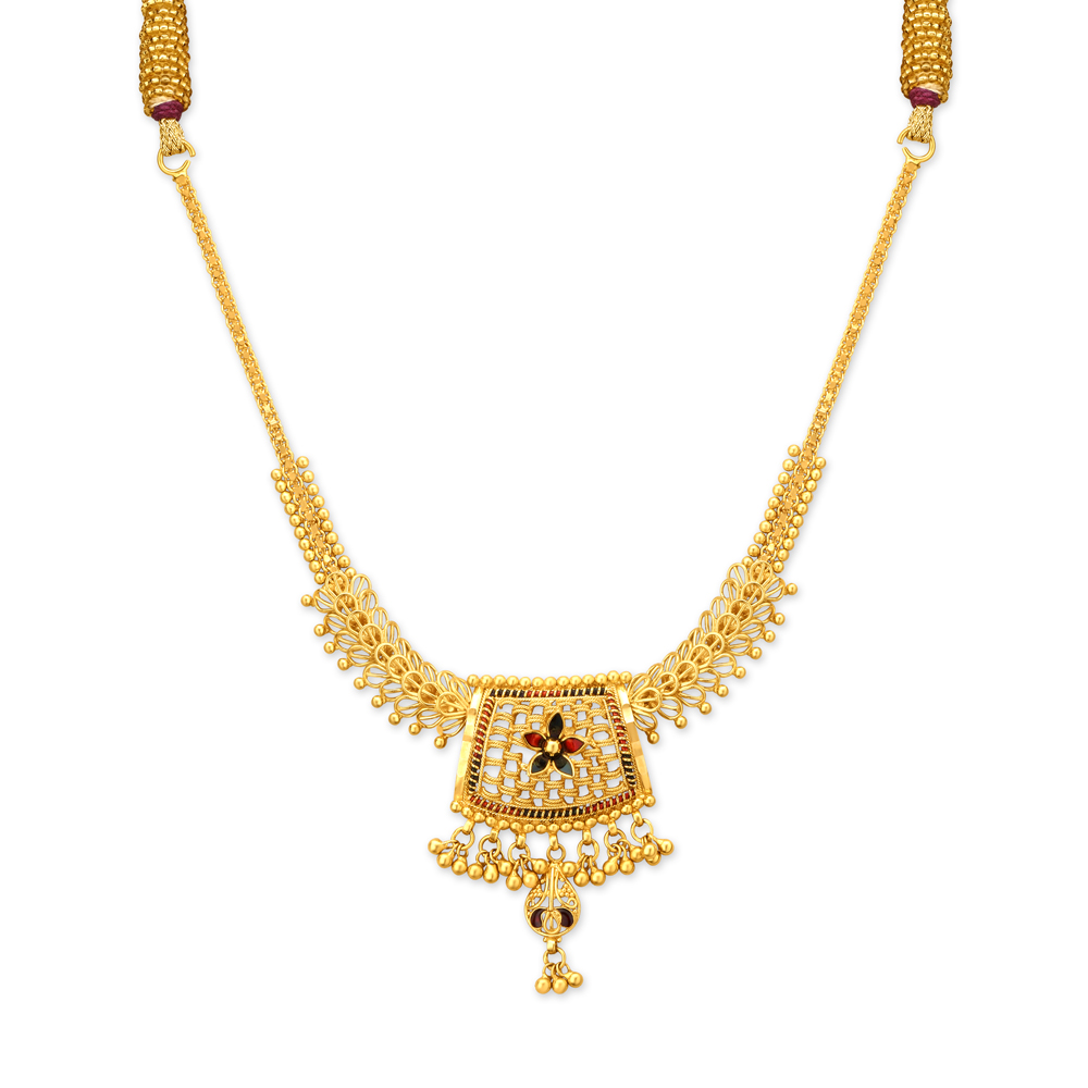 

Rhombic Gold Necklace Set