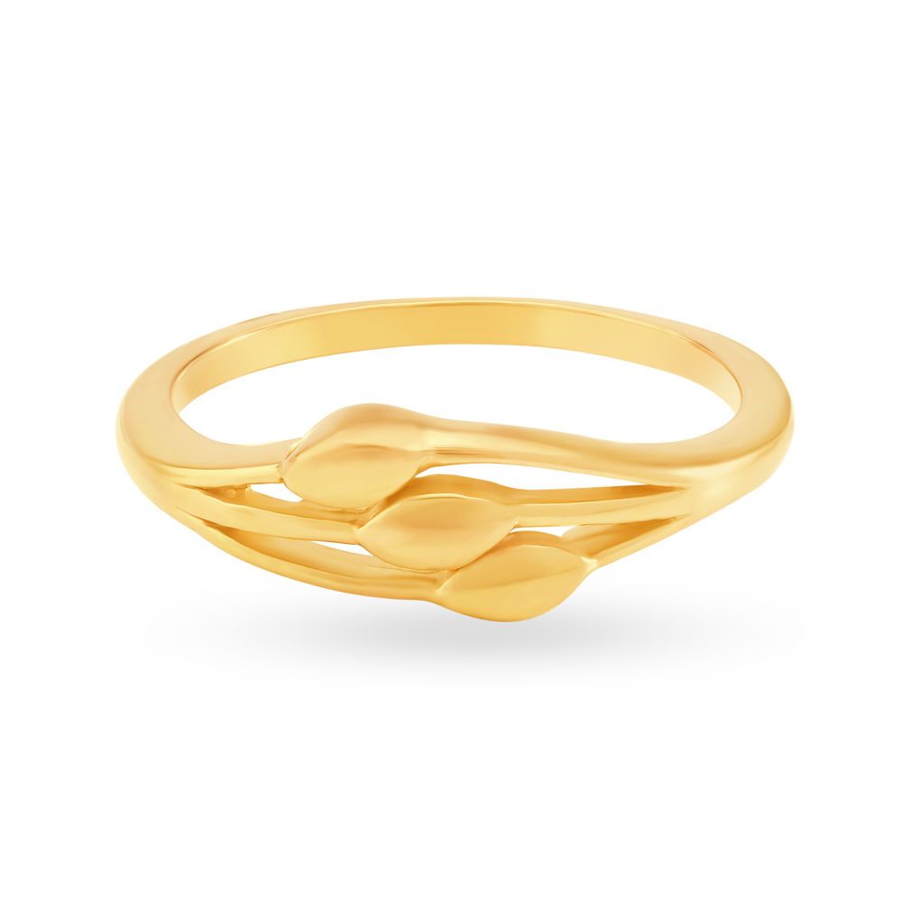 

Slender Nature Inspired Gold Ring