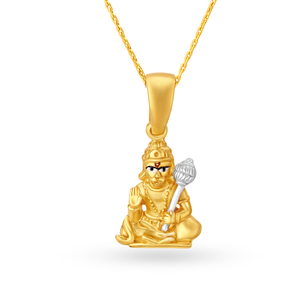 Gold hanuman pendant deals tanishq