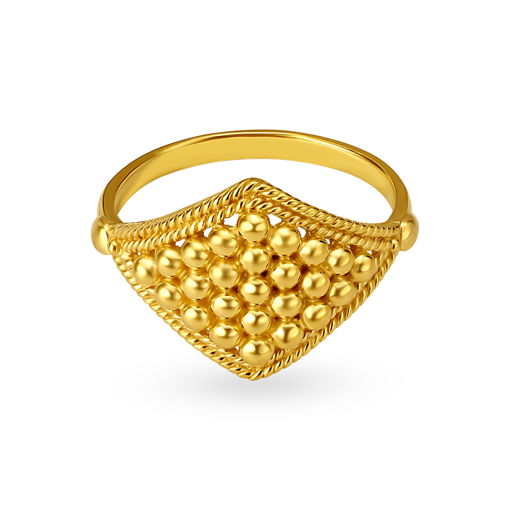 

Traditional Gold Beaded Ring