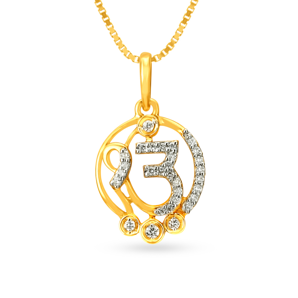 Tanishq ek store onkar pendant