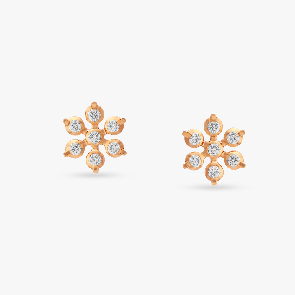 

Hexagon Diamond Stud Earrings