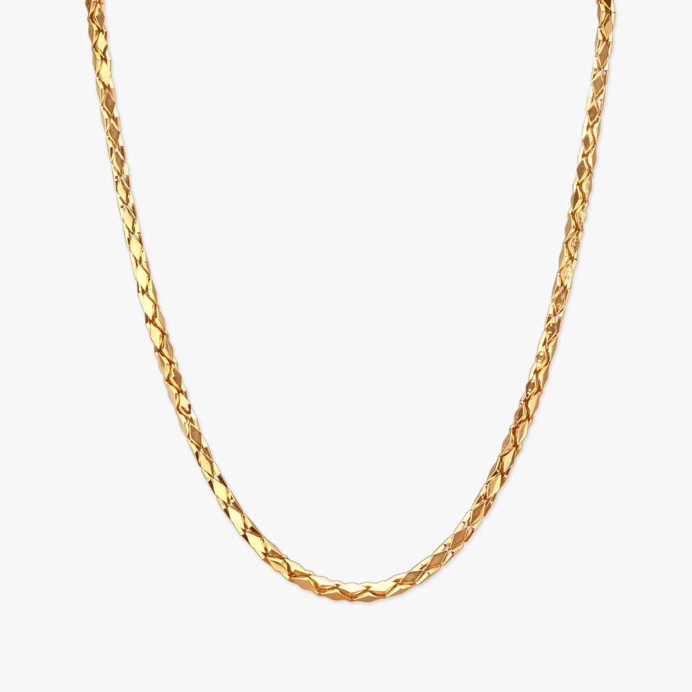 

Sculpted Radiance Gold Chain For Men