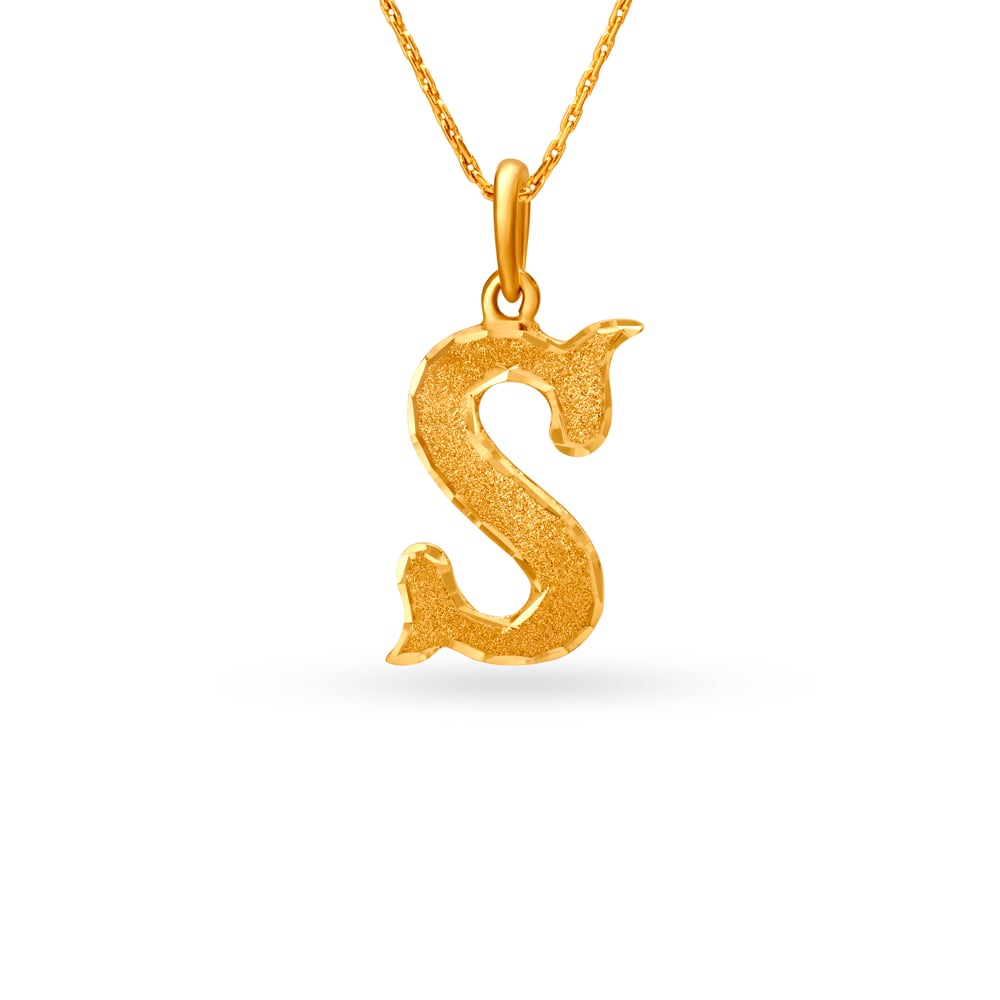 

Edgy Letter Gold Pendant