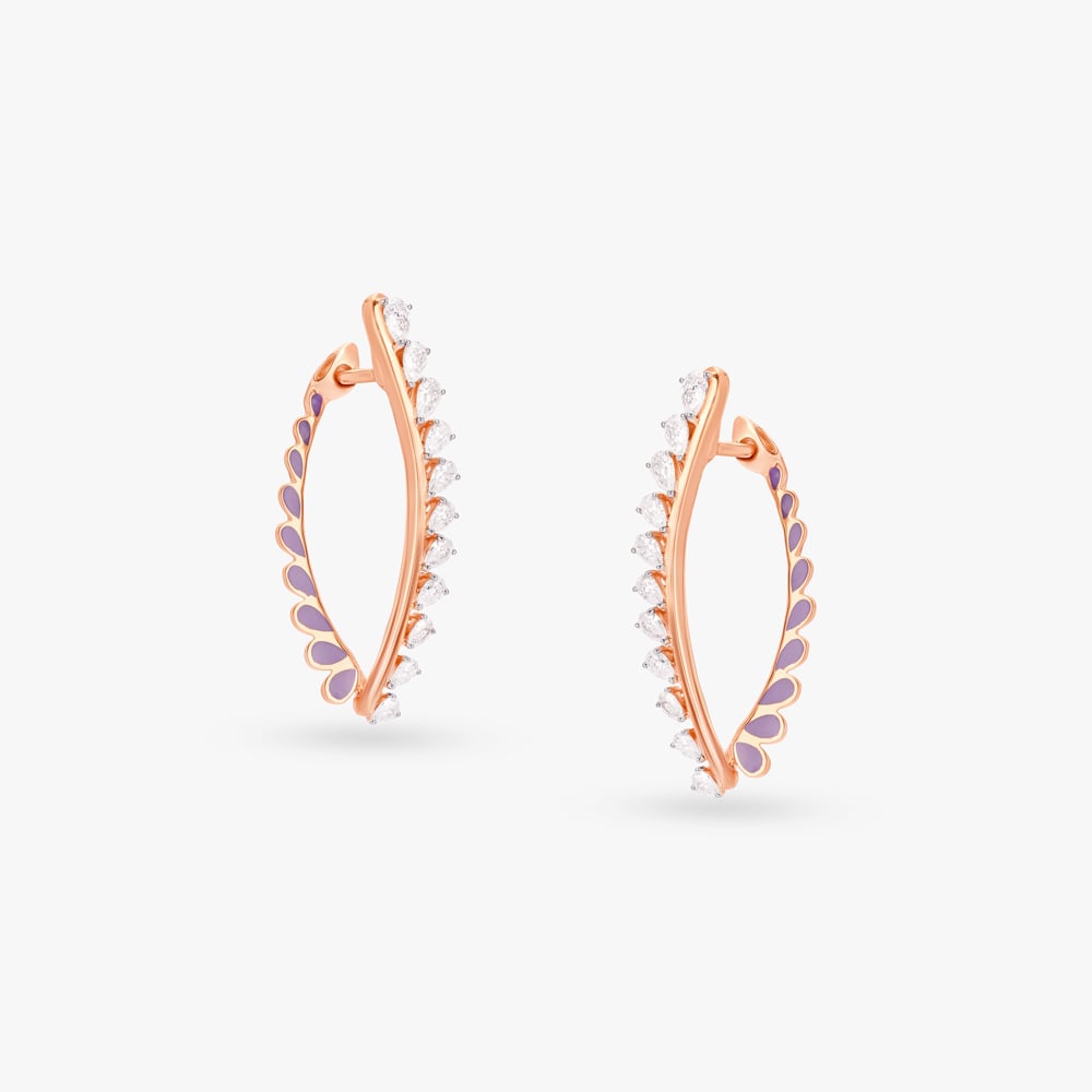 

Droplets Diamond Hoop Earrings