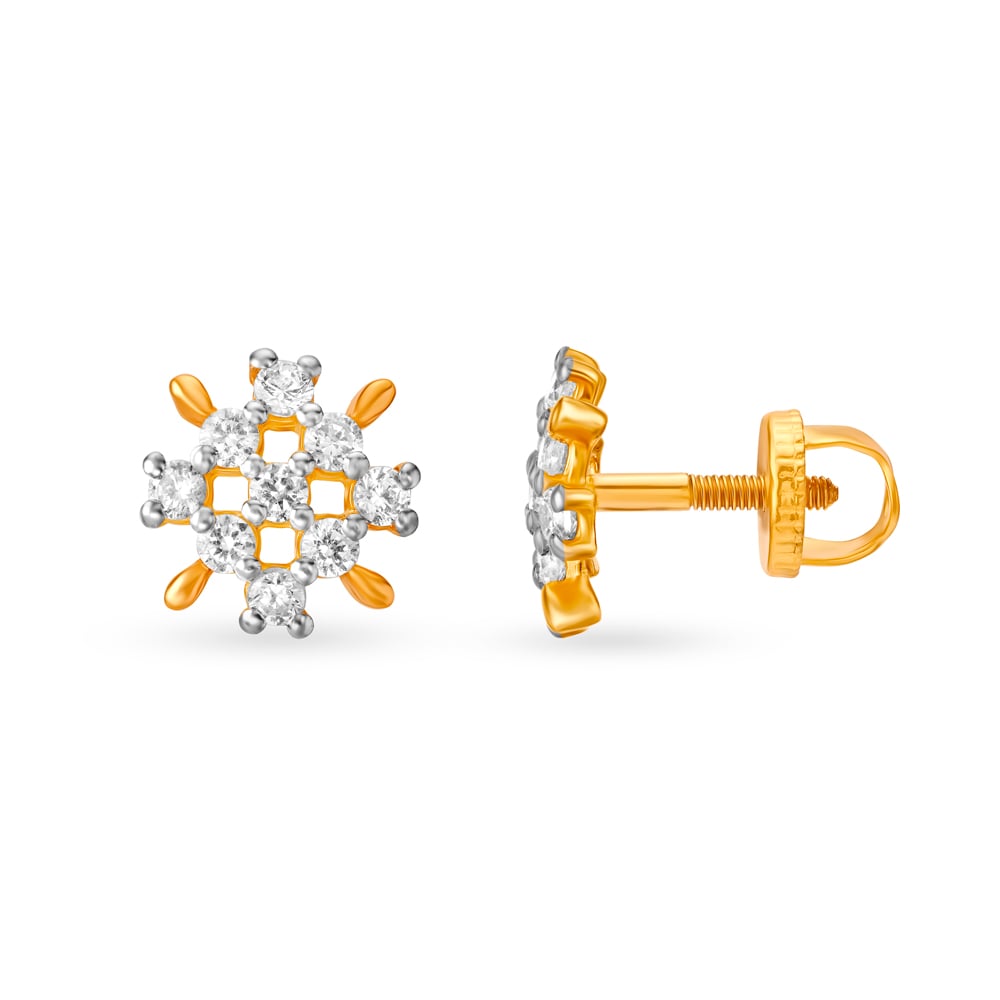 

Graceful Gold Stud Earrings for Kids