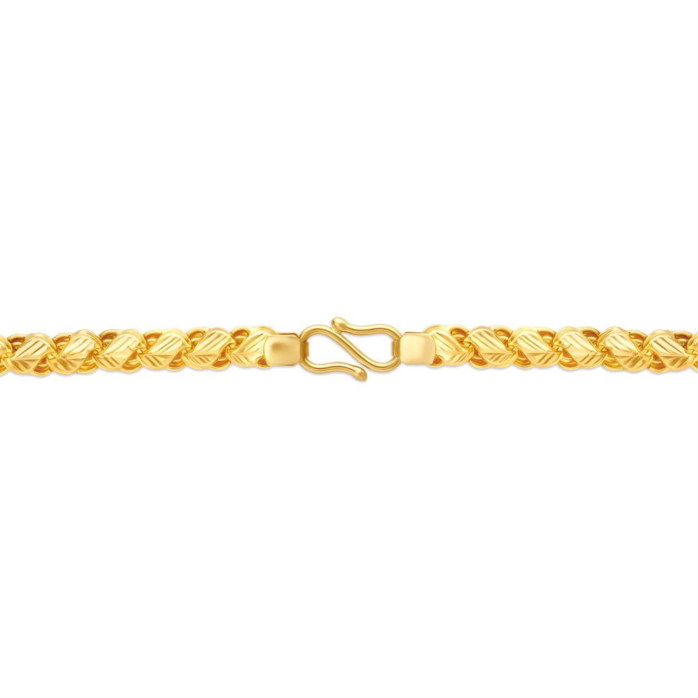 

Exquisite Yellow Gold Carved Chain