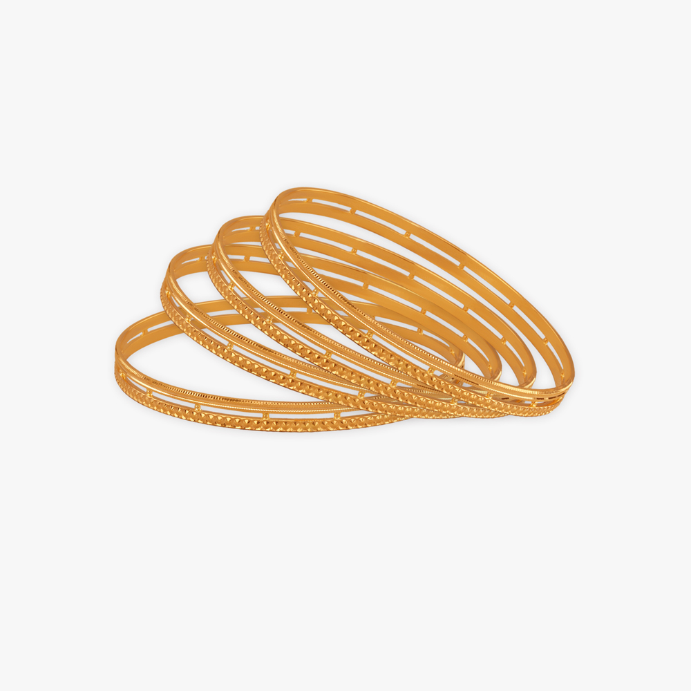 

Elegant Fusion Gold Bangles