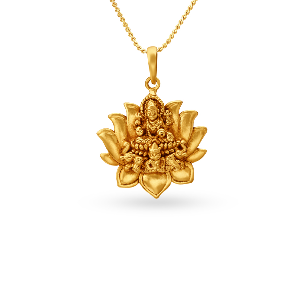 Goddess lakshmi sale gold pendant