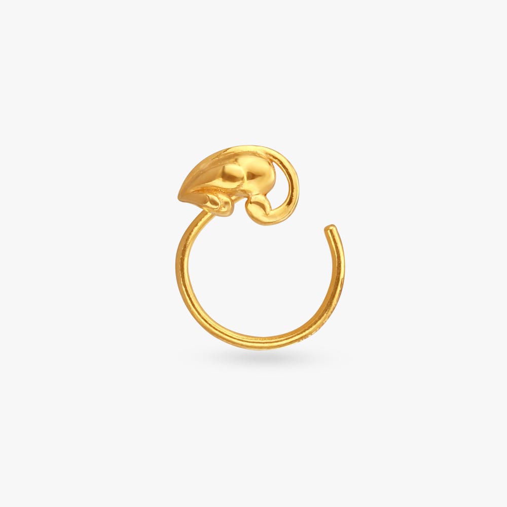 

Modern Twirl Gold Nose Pin