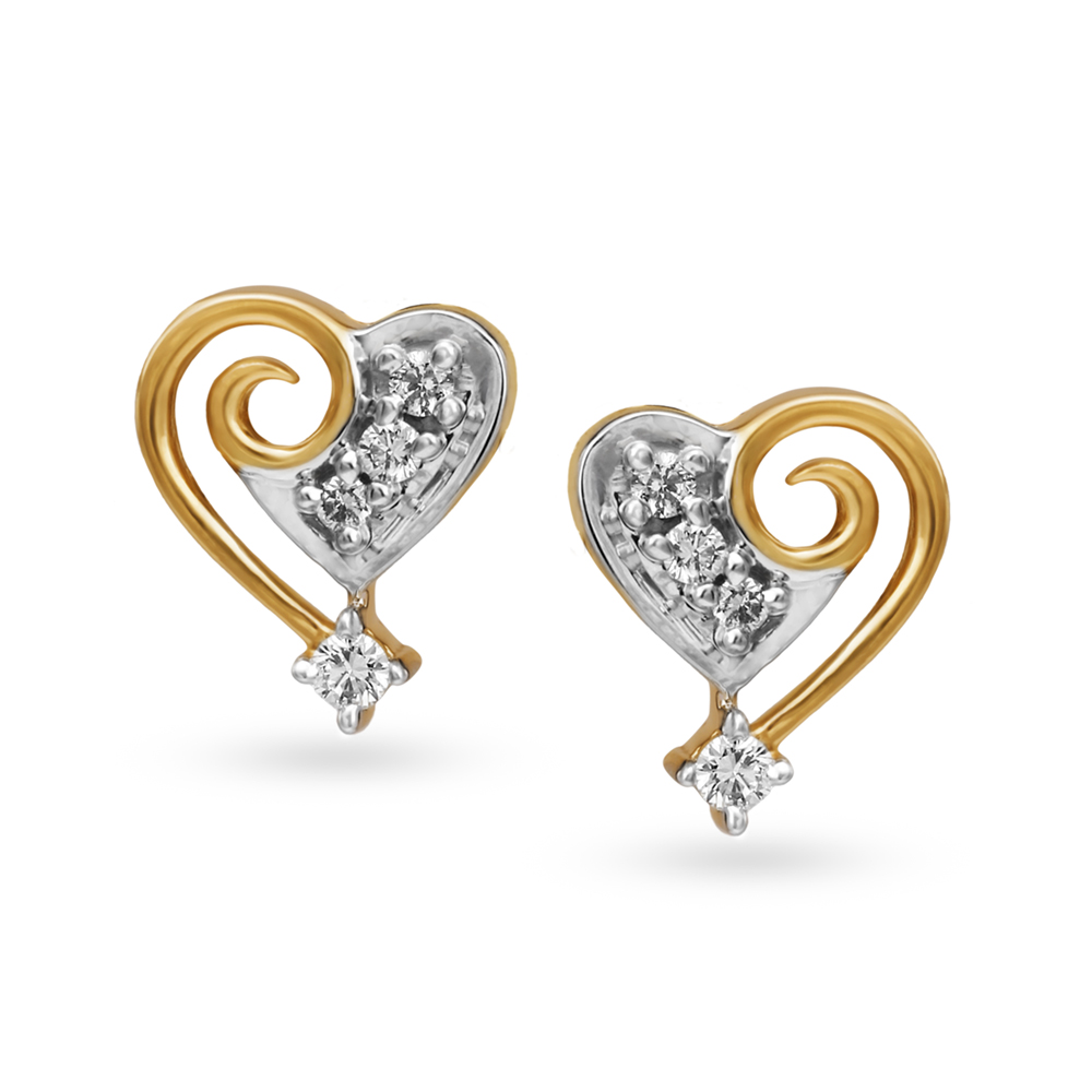 Top more than 86 tanishq heart shaped earrings - 3tdesign.edu.vn