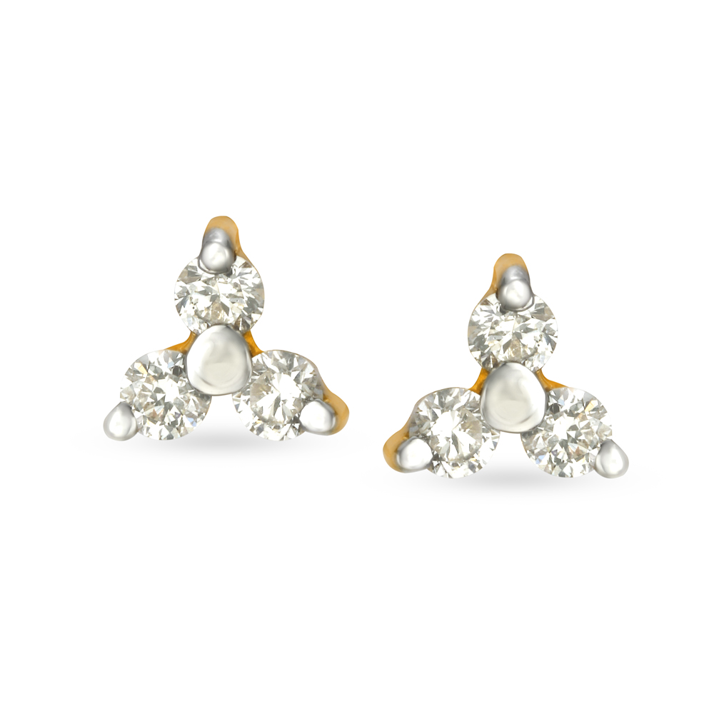 

Contemporary Multi Diamond Stud Earrings