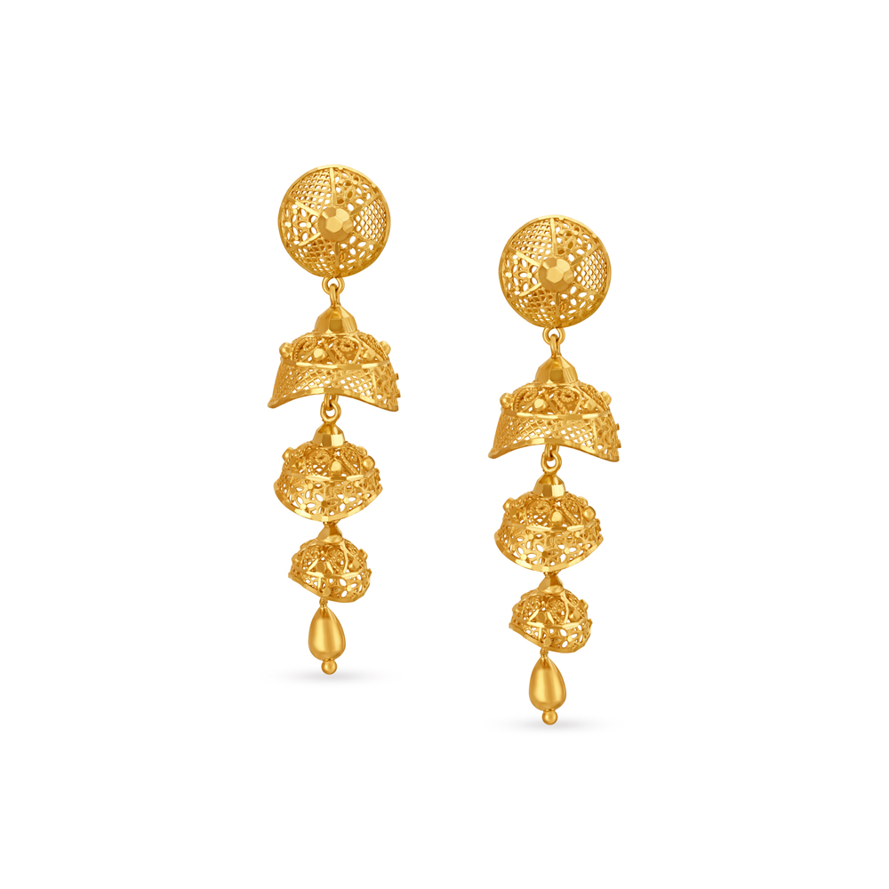 Eccentric Gold Drop Earrings