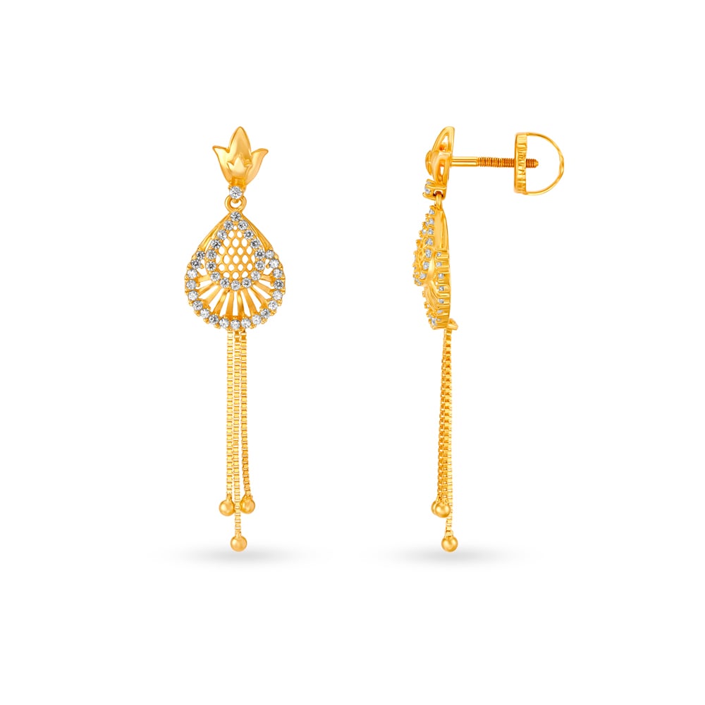 

Graceful Gold Drop Earrings