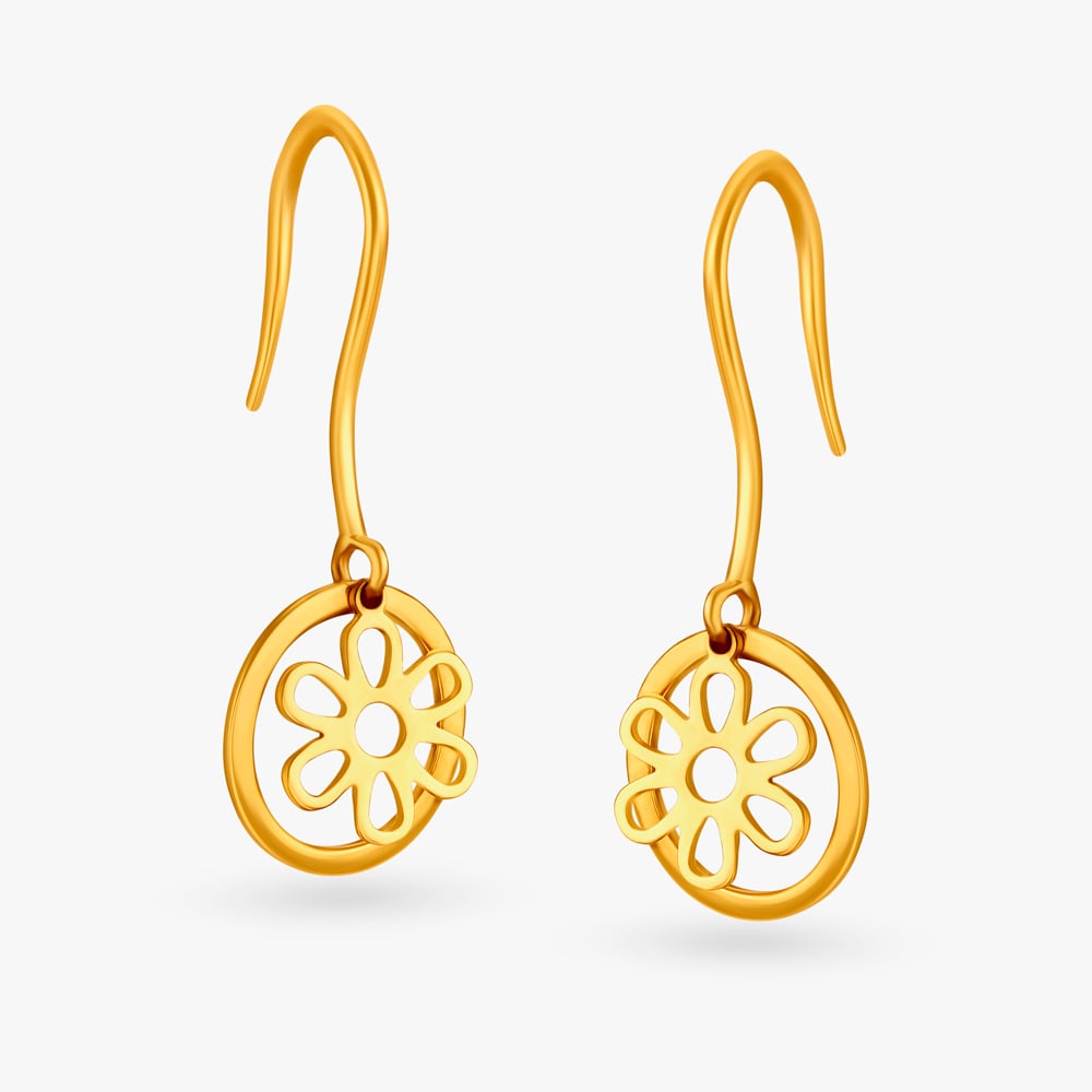 

Contemporary Floral Hoop Earrings for Kids