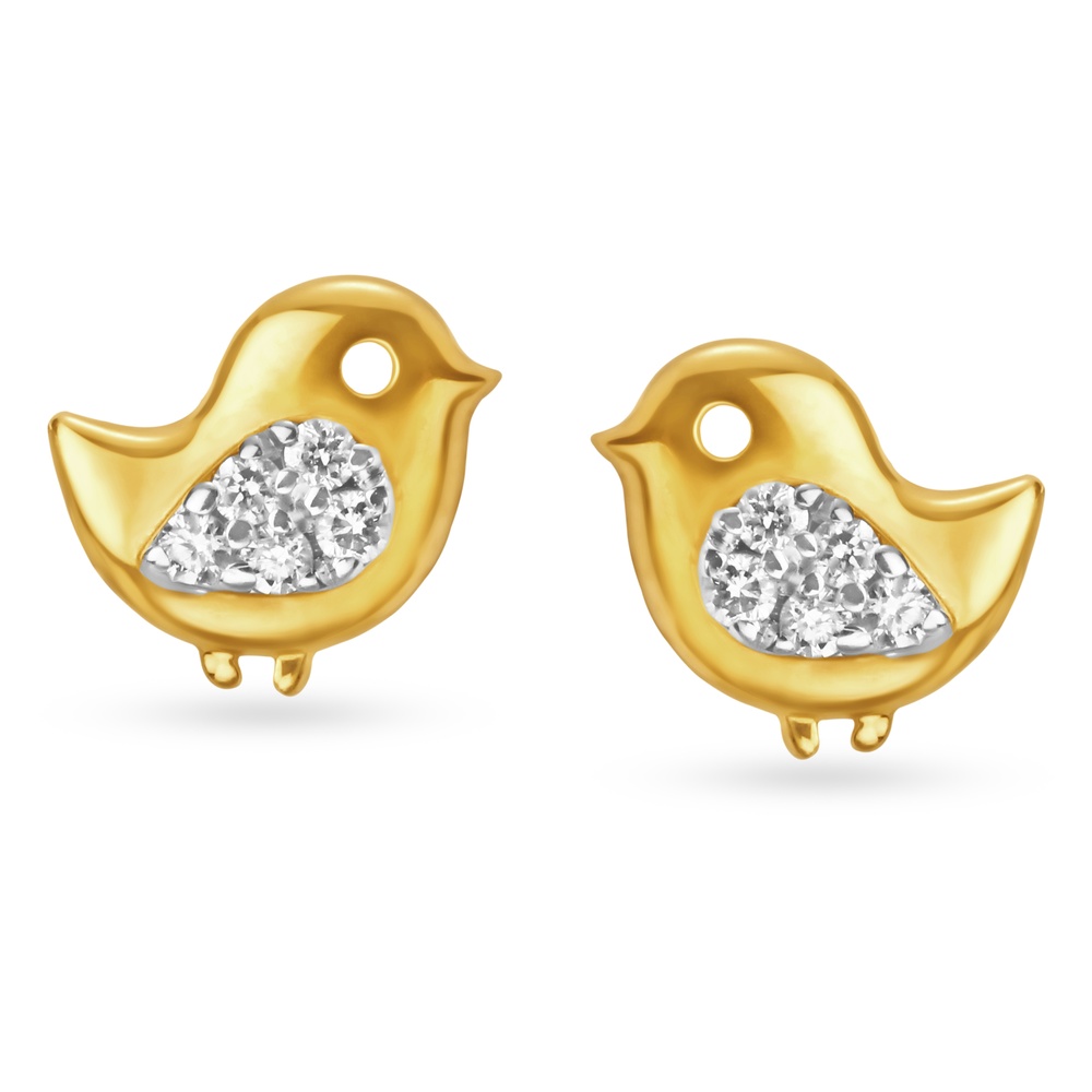 Buy Mia By Tanishq Nature's Finest Curvaceous Glimmer Stud Earrings Online  At Best Price @ Tata CLiQ