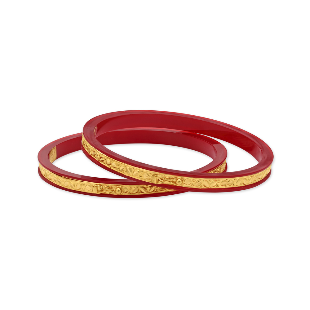 Gold on sale red sankha