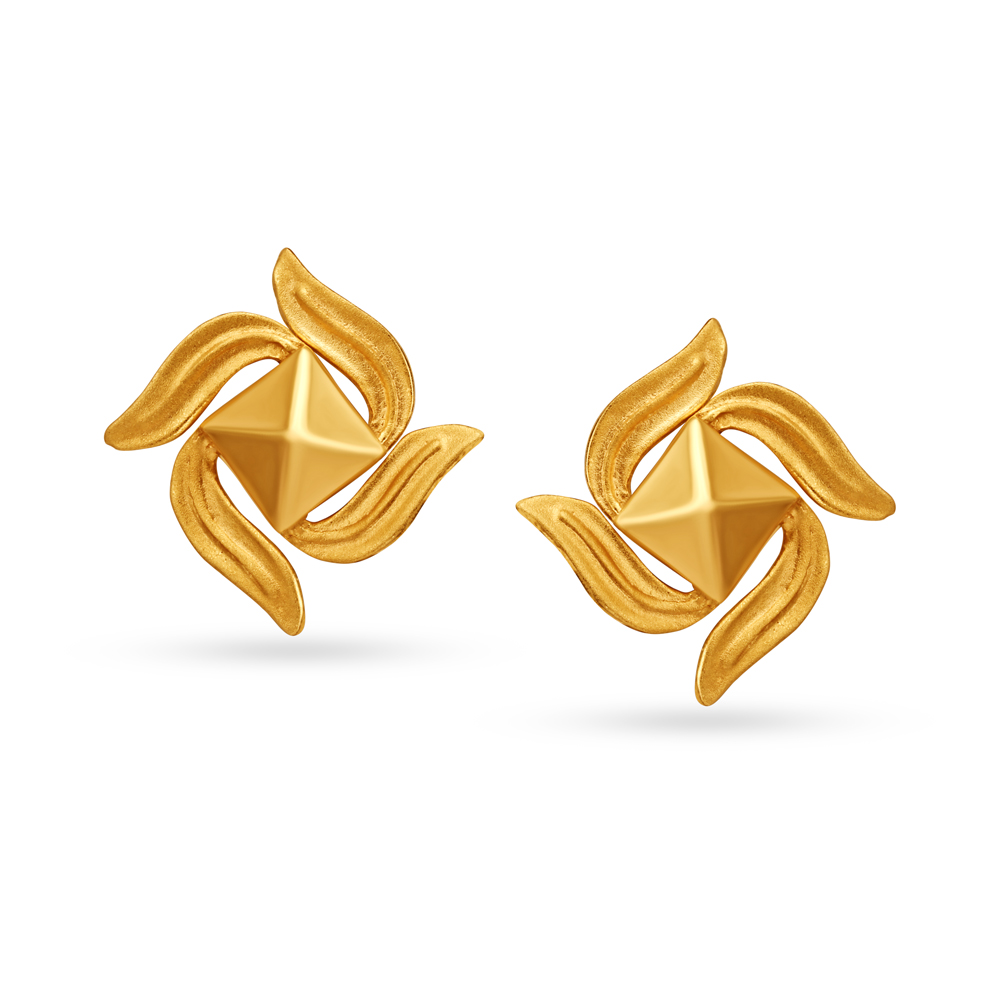 Swastik hot sale design earrings