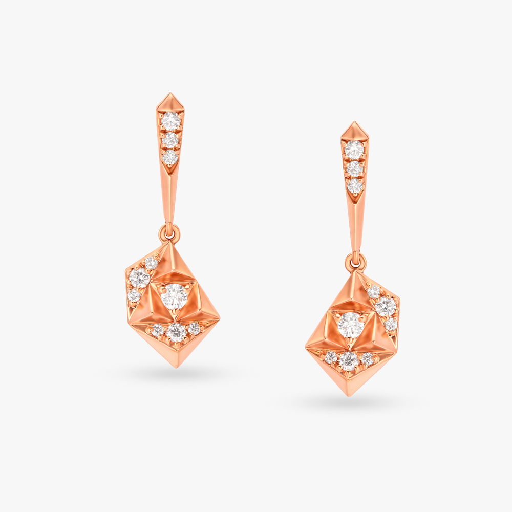 Buy Joyalukkas 18k Rose Gold & Diamond Earrings for Women Online At Best  Price @ Tata CLiQ