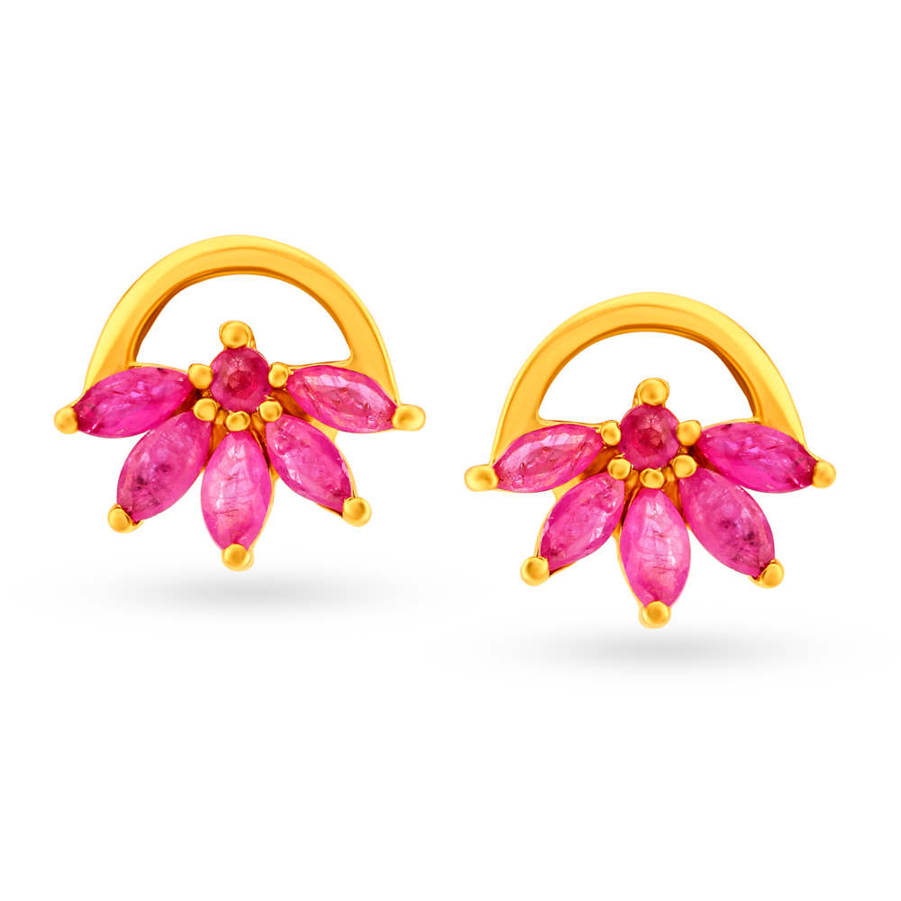 Buy Yellow Gold Earrings for Women by Pc Jeweller Online | Ajio.com