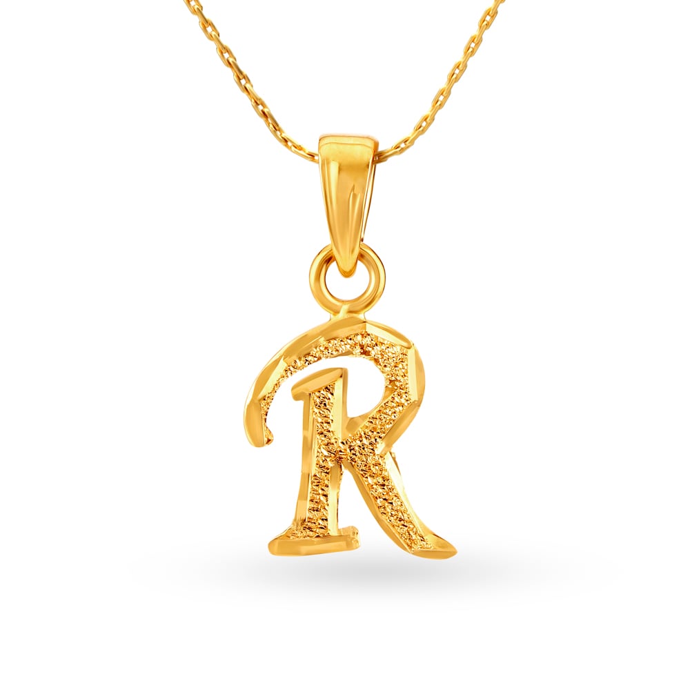 Alphabet pendant sales gold tanishq