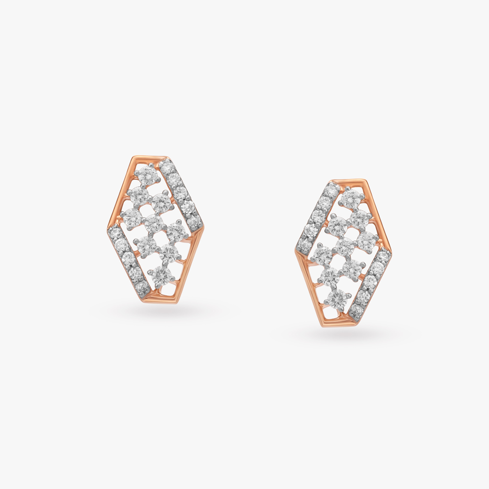 

Contemporary Radiance Diamond Stud Earrings