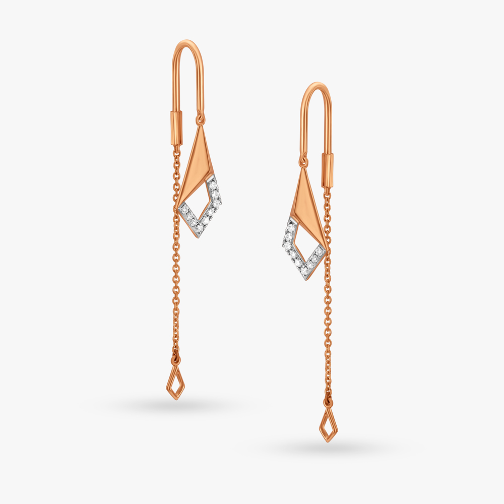 Gold Hanging Earrings – Hirapanna Jewellers